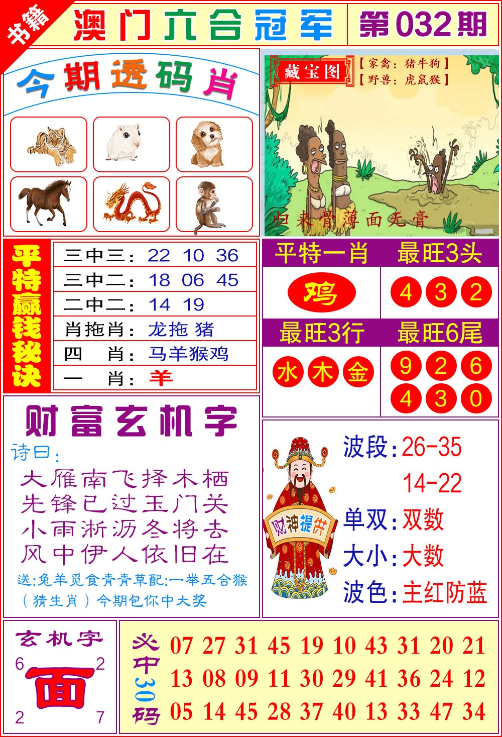 032期澳门六合冠军[图]