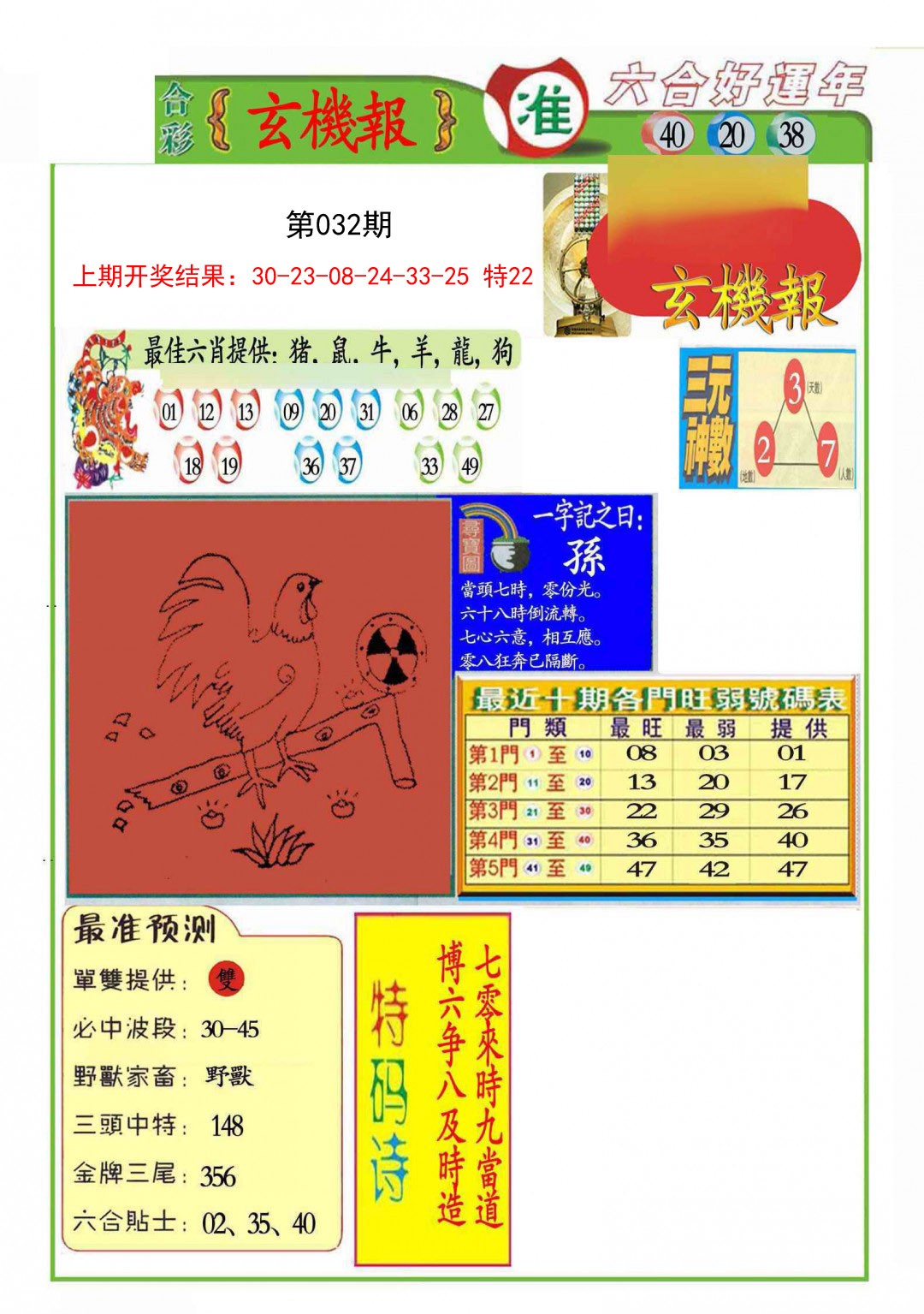 032期九龍玄机报(推荐)[图]