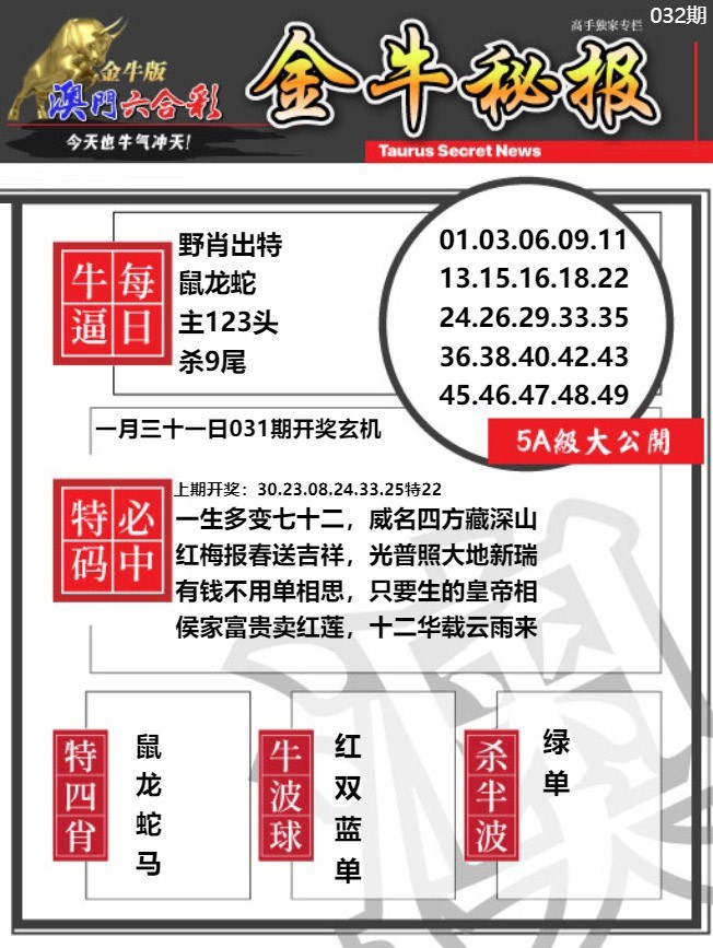 032期金牛秘报A[图]