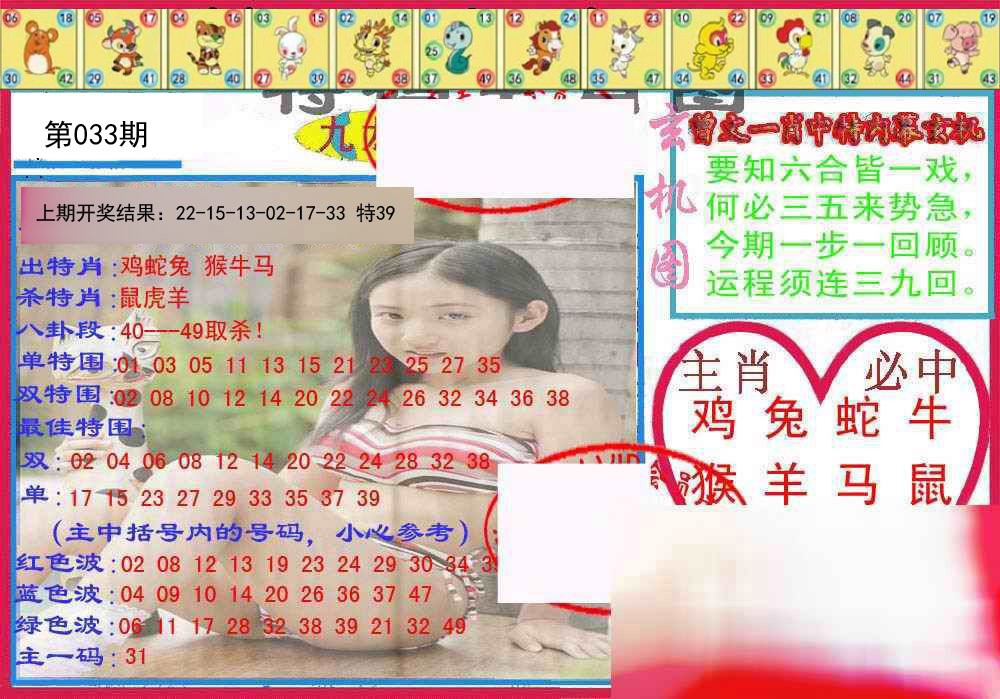 033期特码生肖图[图]