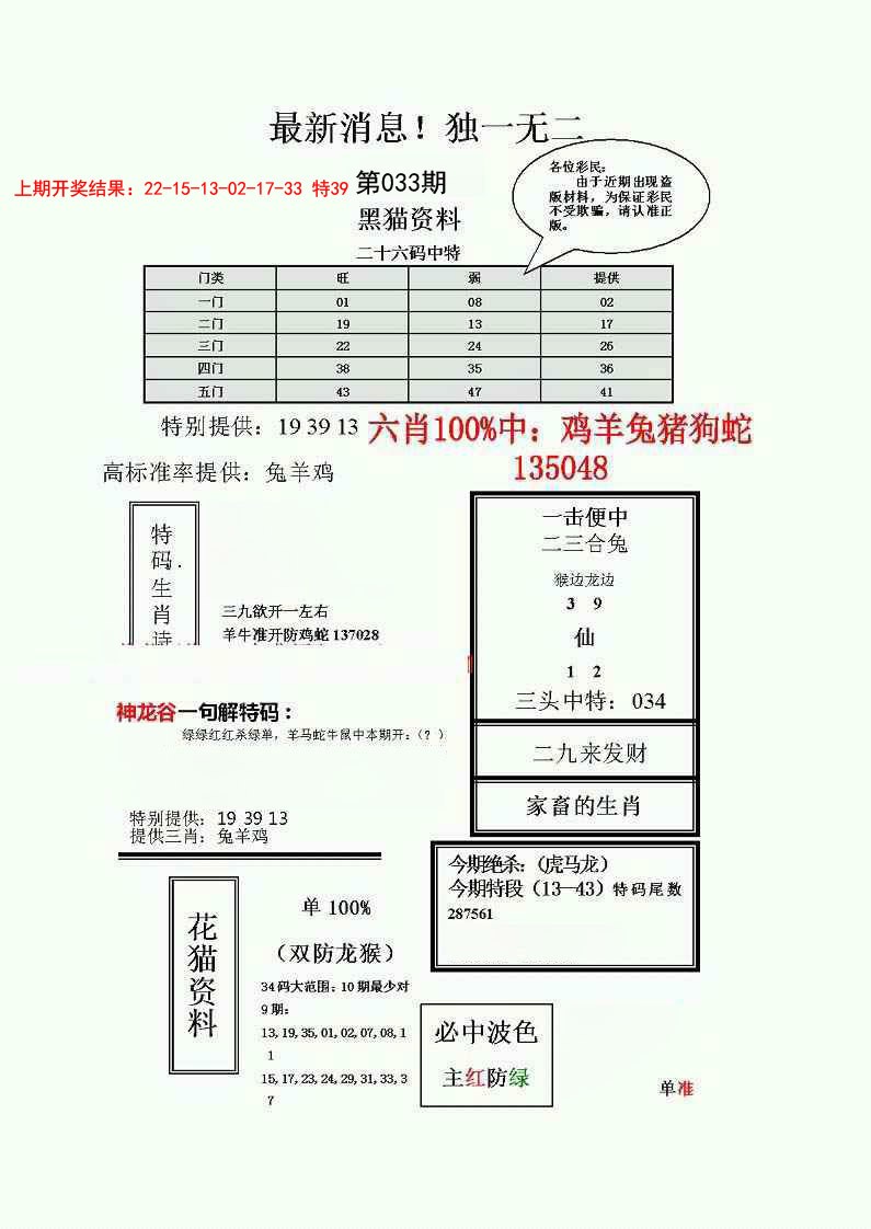 033期独一无二(正)[图]