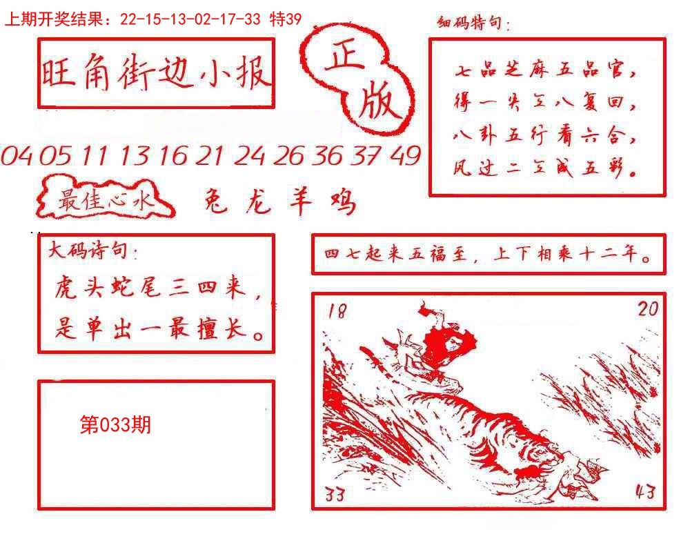 033期旺角街边小报[图]