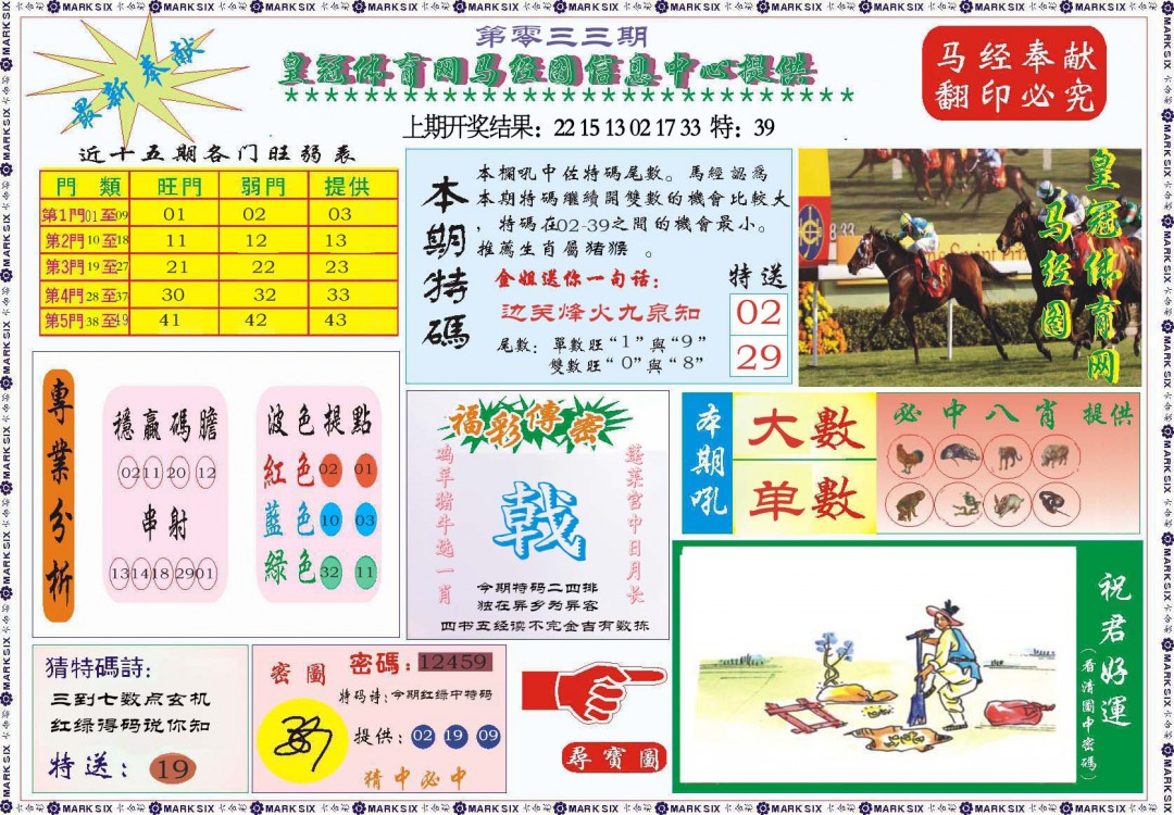 033期体育网马经图[图]