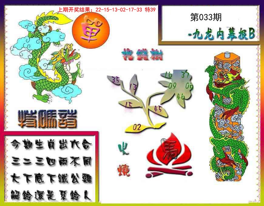 033期九龙内幕特肖图a[图]