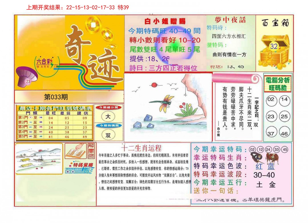 033期九龍奇迹A(推荐)[图]