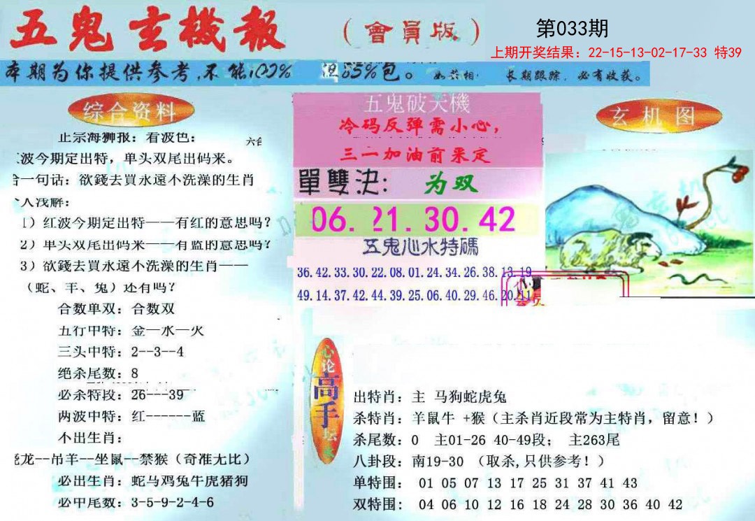 033期新五鬼玄机[图]