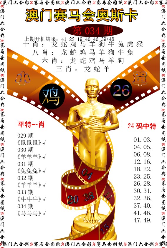 034期新奥斯卡[图]