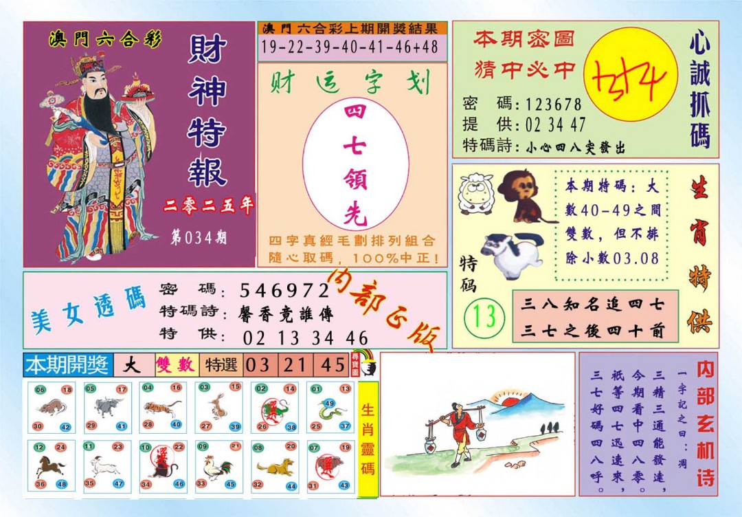 034期财神特报[图]
