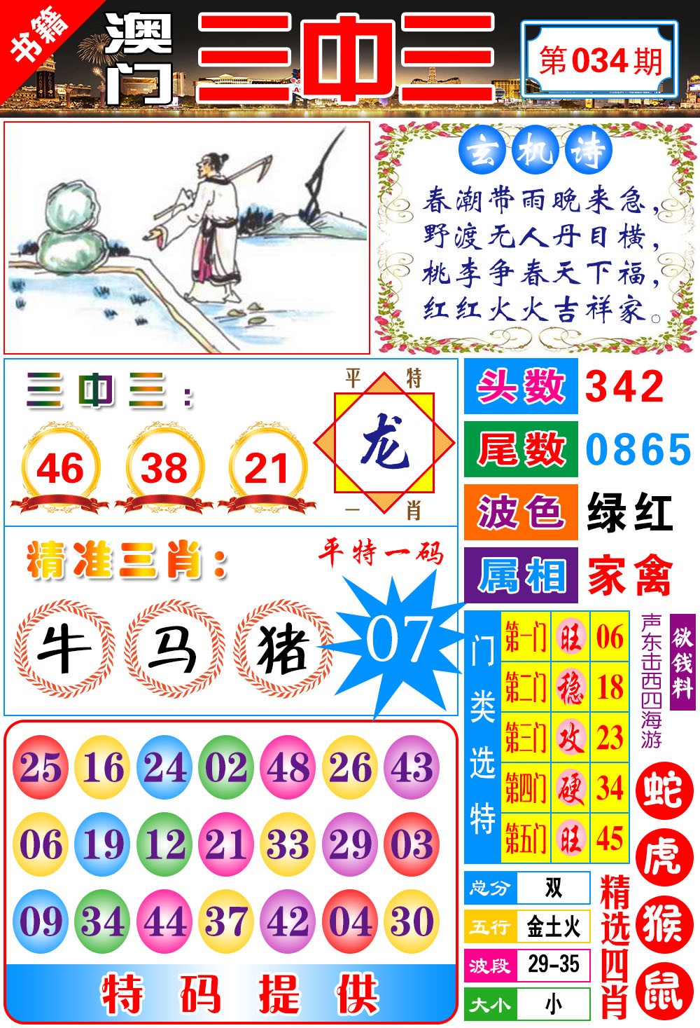 034期澳门宝典三中三[图]