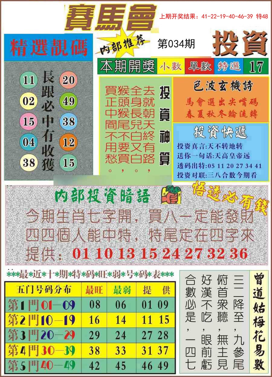 034期马会投资[图]