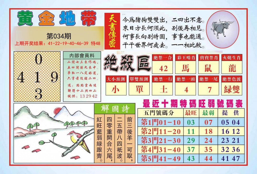 034期黄金地带[图]