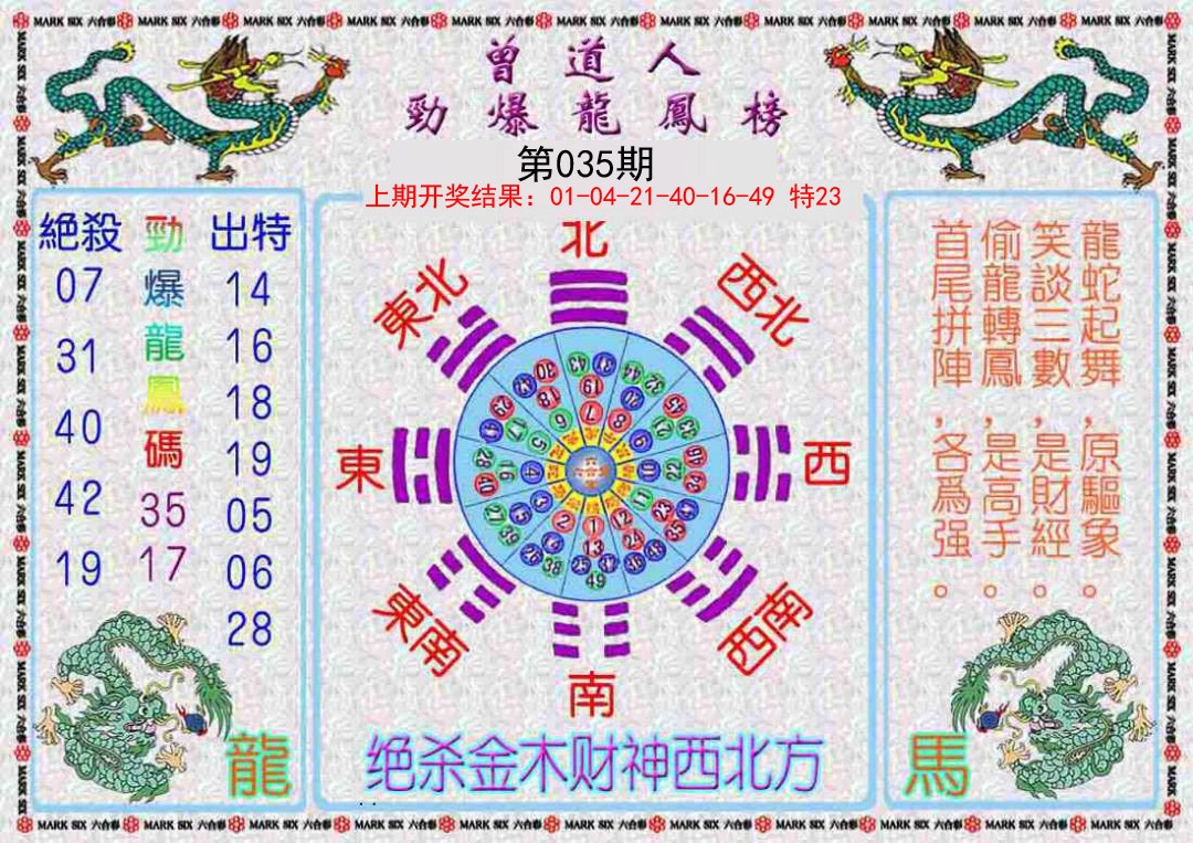 035期曾道人劲爆龙凤榜[图]