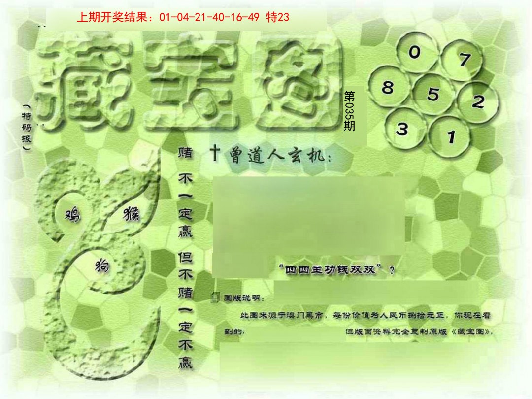 035期假新藏宝图[图]