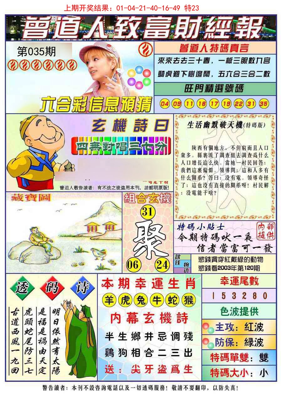 035期曾道人致福财经[图]