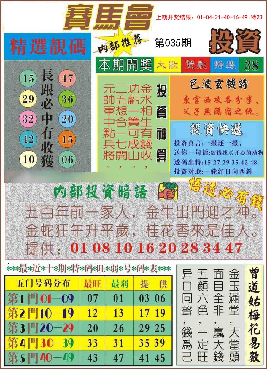035期马会投资[图]