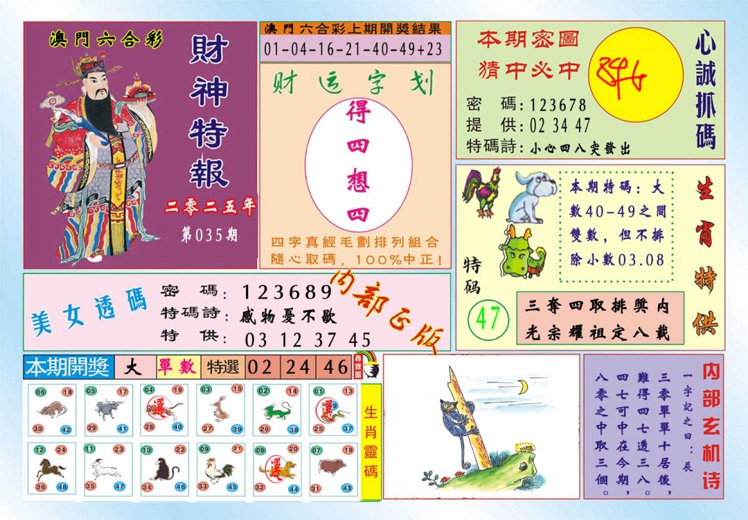 035期财神特报[图]