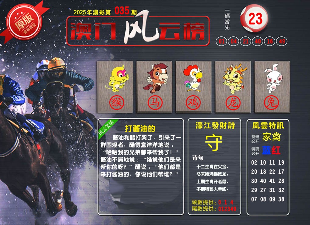 035期澳门风云榜[图]