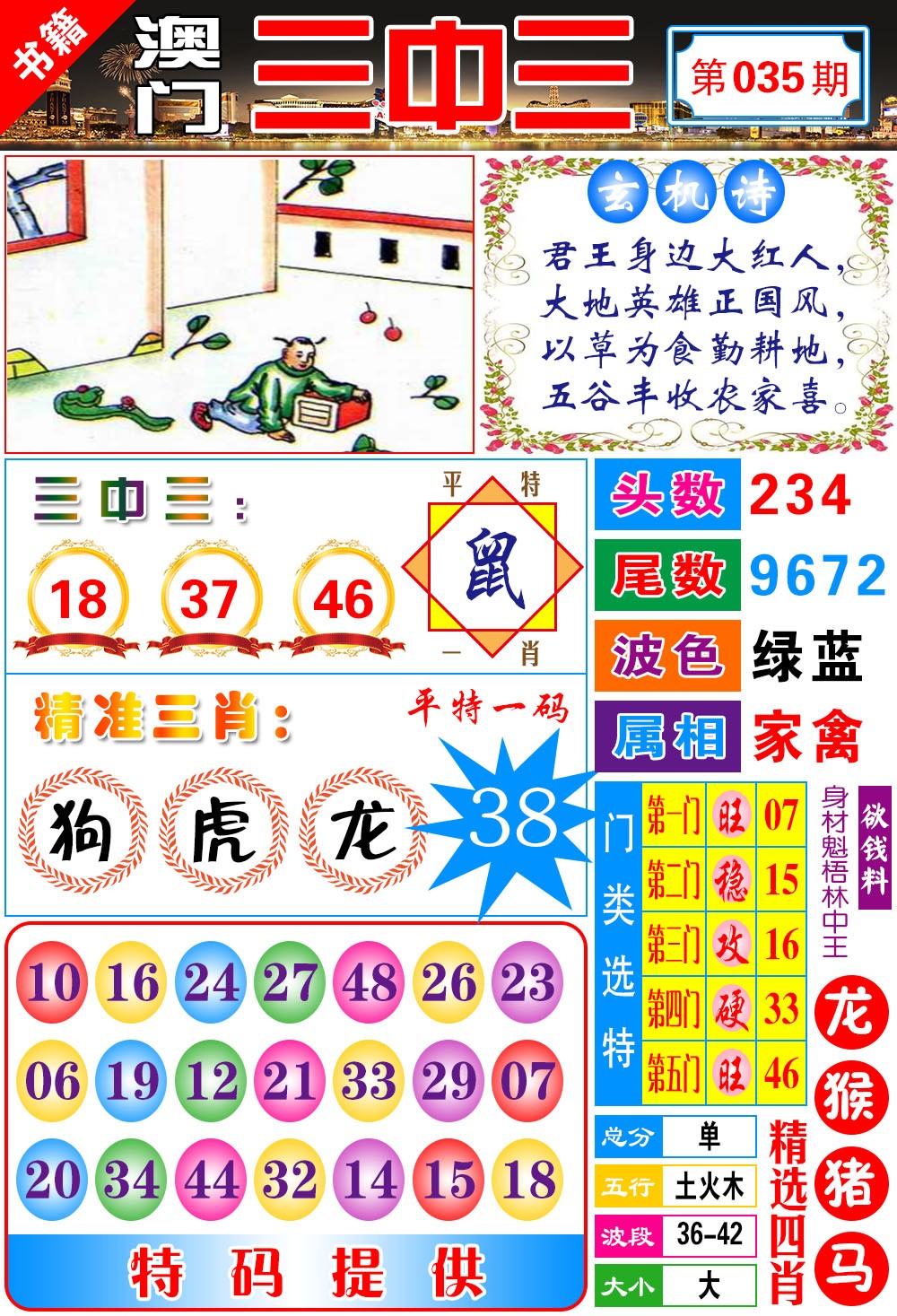 035期澳门宝典三中三[图]