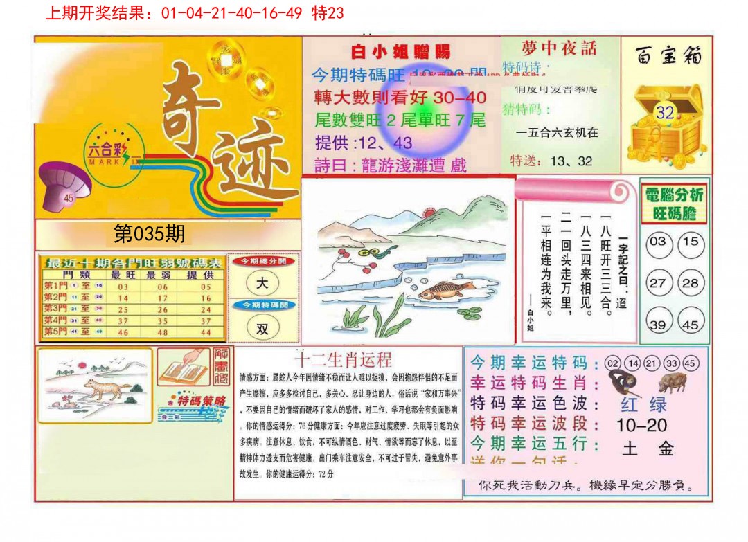 035期九龍奇迹A(推荐)[图]