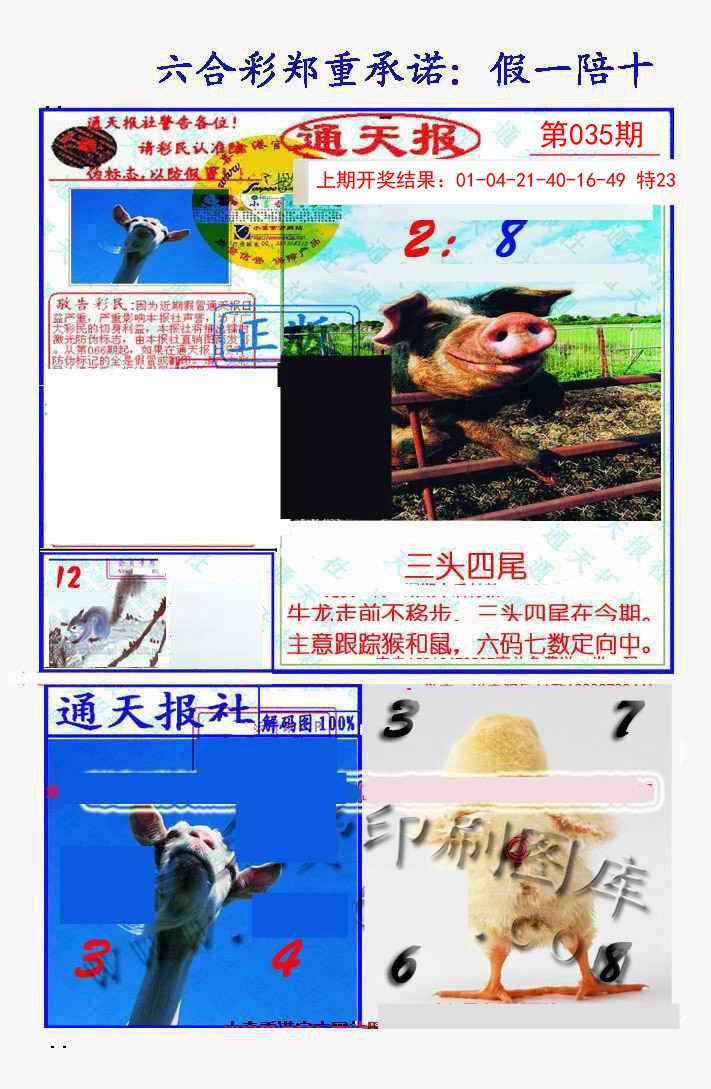 035期假一陪十通天报[图]