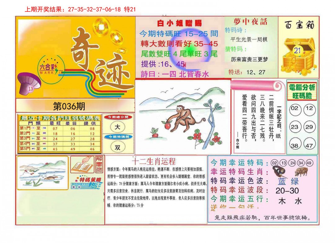 036期九龍奇迹A(推荐)[图]