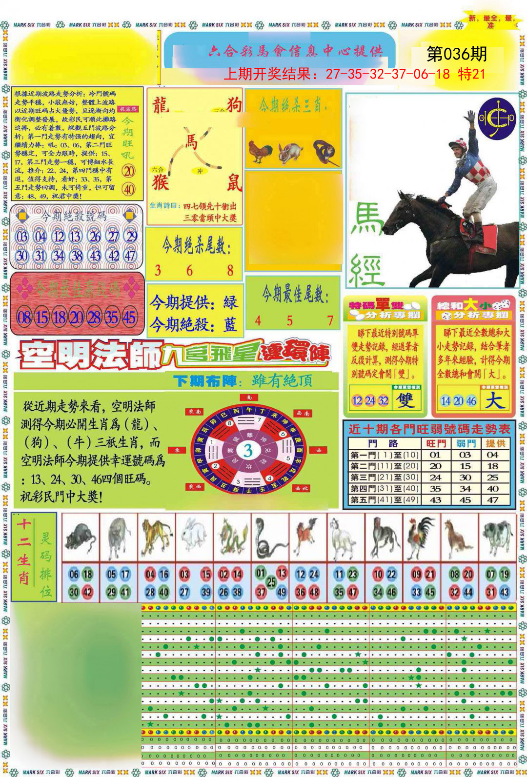 036期九龍马经A(推荐)[图]