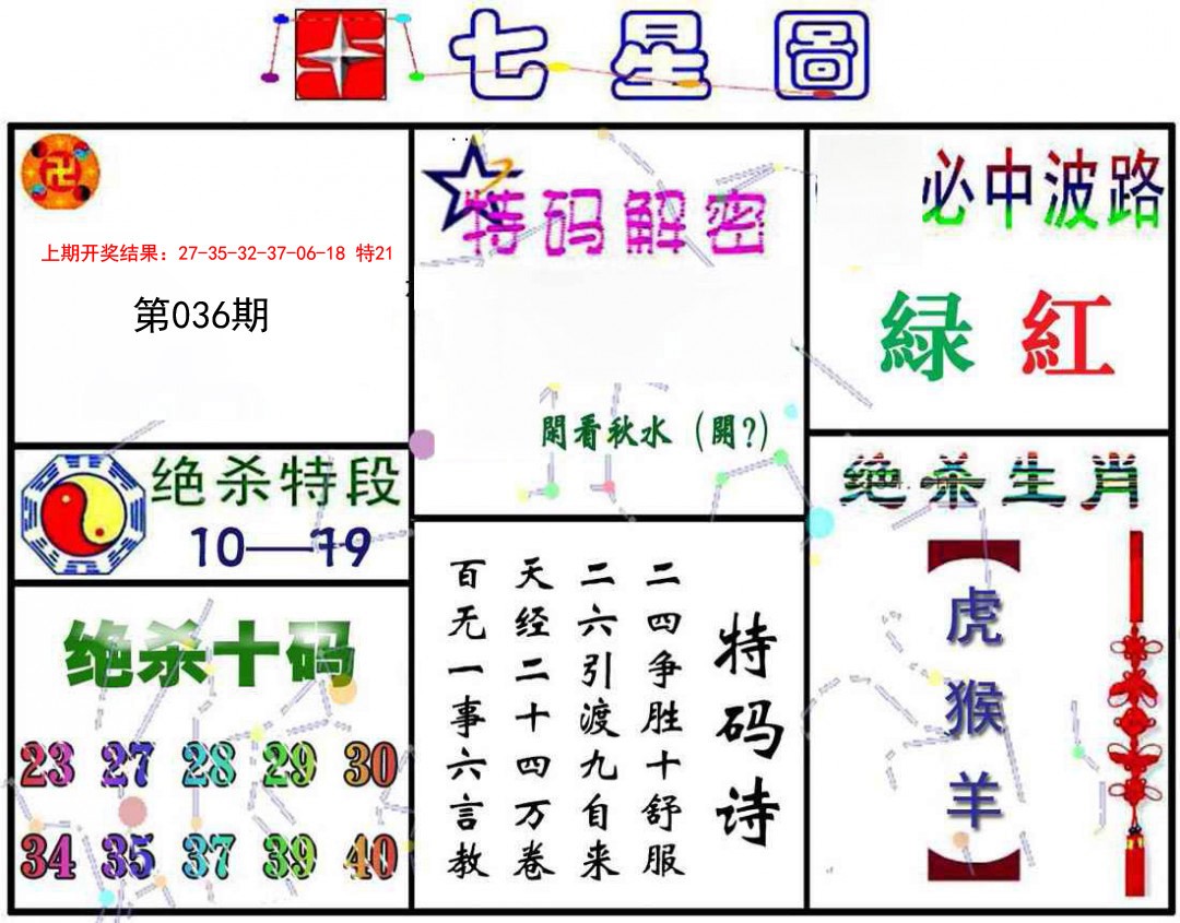 036期七星图A[图]
