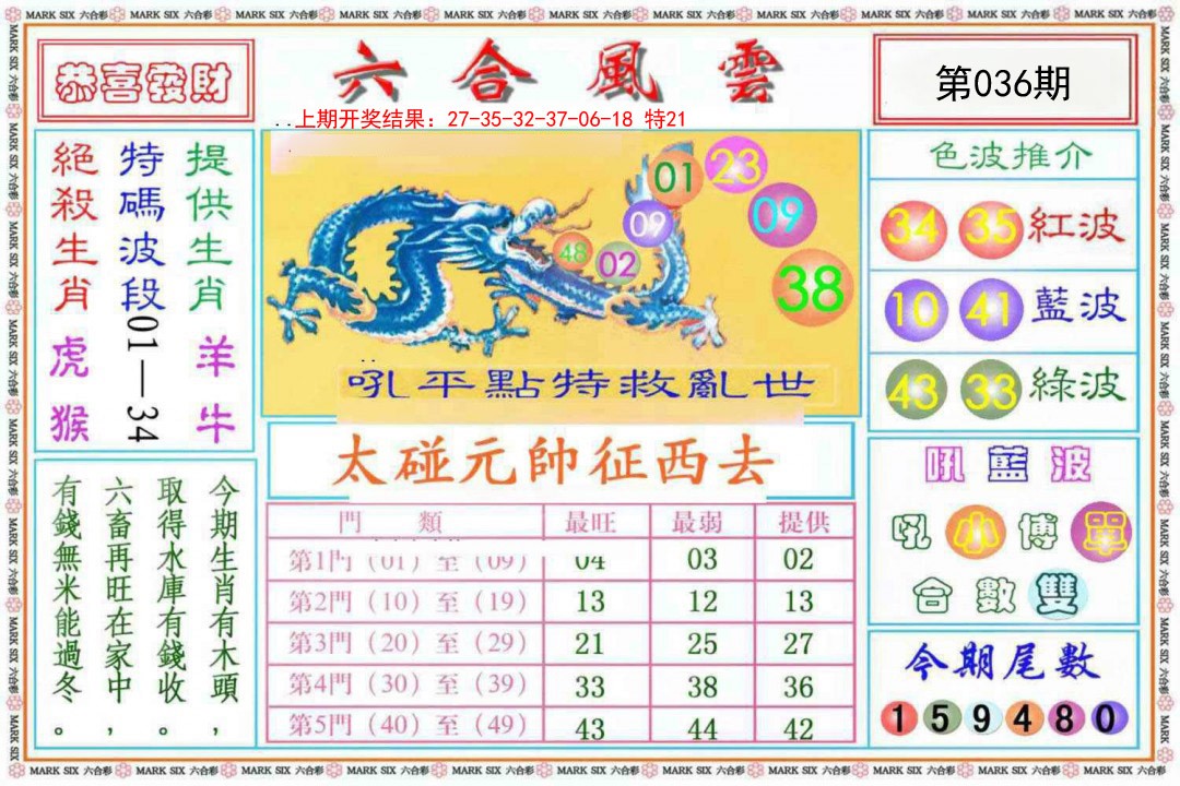 036期六合风云《另版》[图]