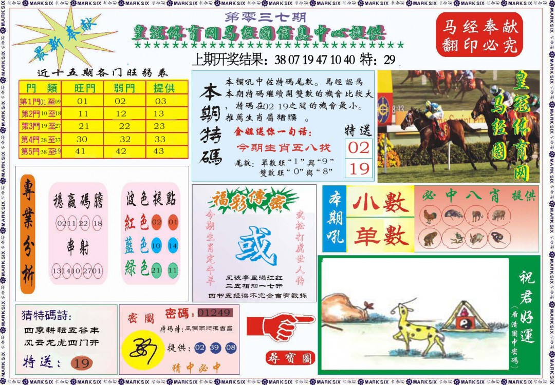 037期体育网马经图[图]