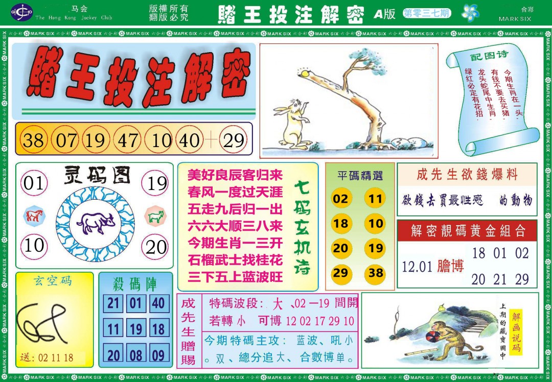 037期赌王投注解密[图]