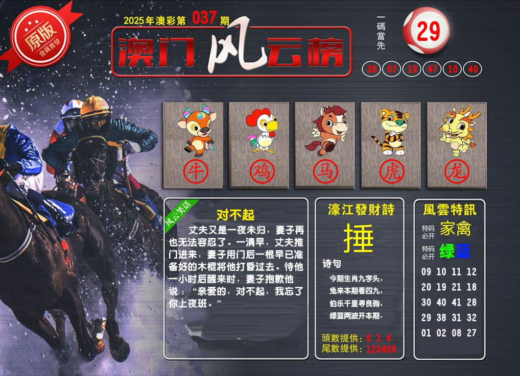 037期澳门风云榜[图]