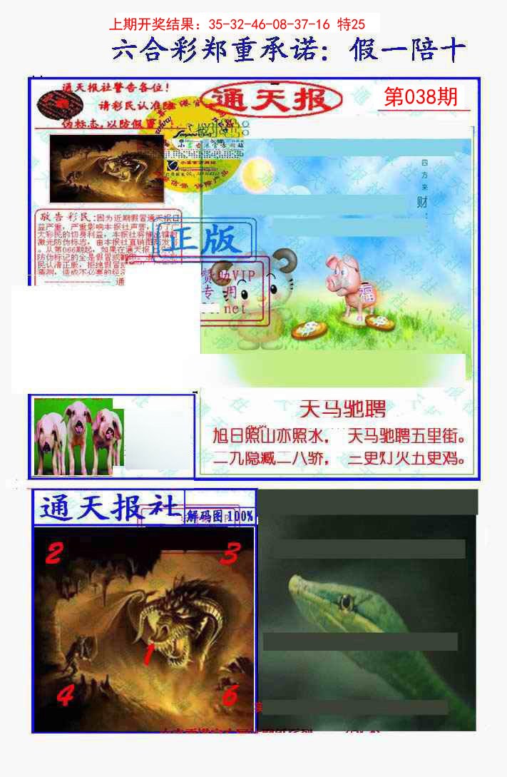 038期假一陪十通天报[图]