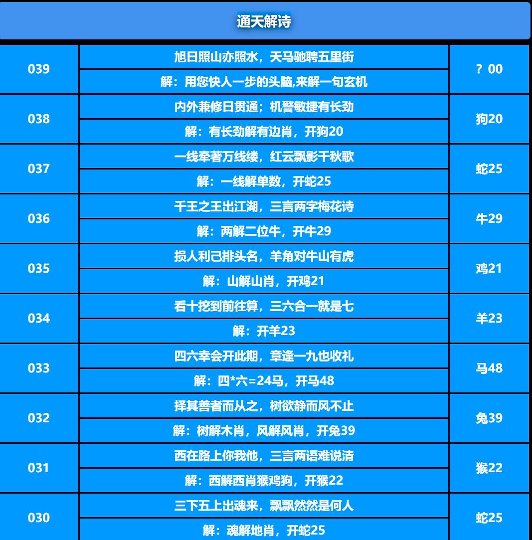 039期通天解诗[图]