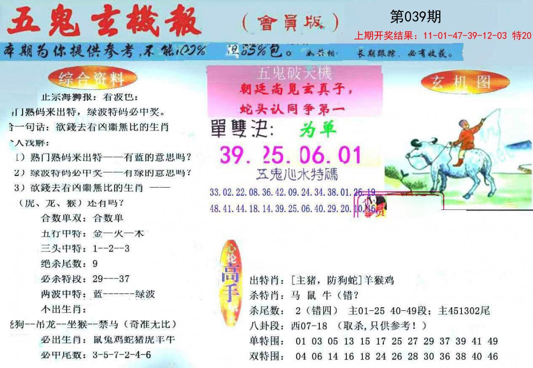 039期新五鬼玄机[图]
