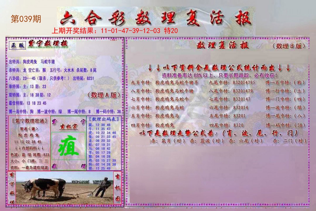 039期数理复活报[图]