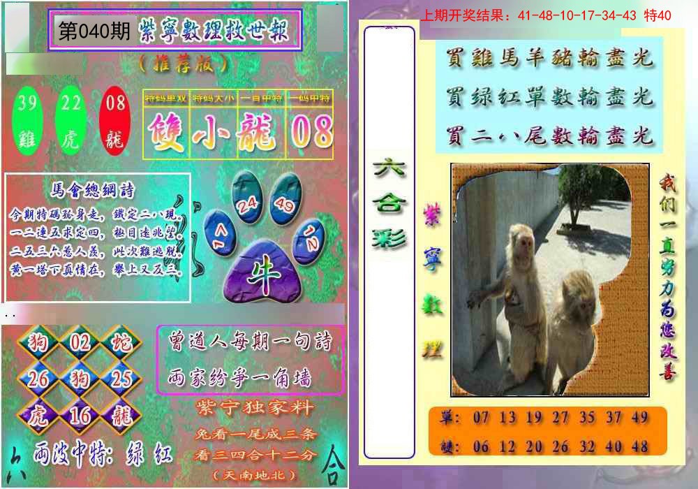 040期数理救世报[图]
