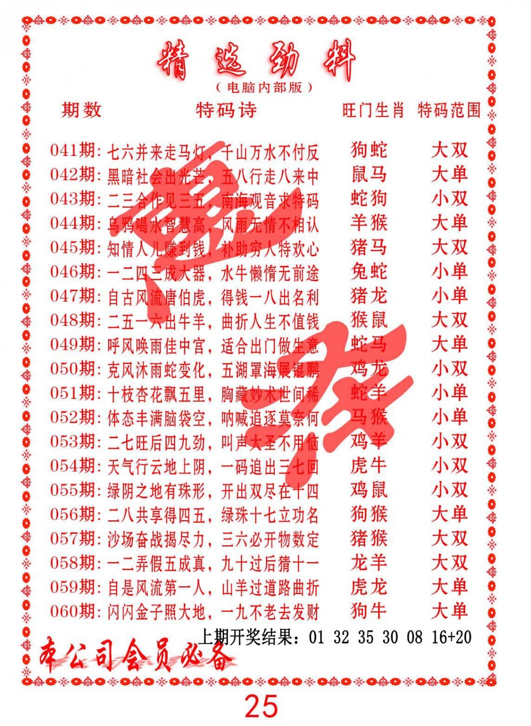 041期精选劲料[图]