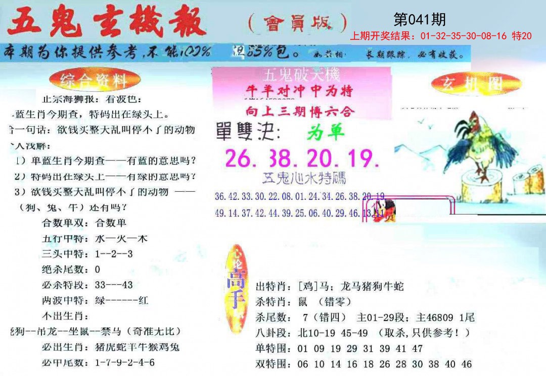 041期新五鬼玄机[图]