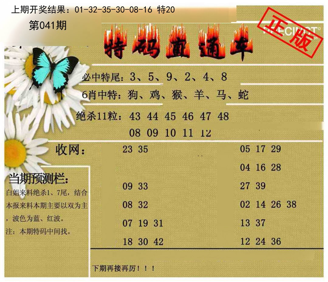 041期特码直通车[图]
