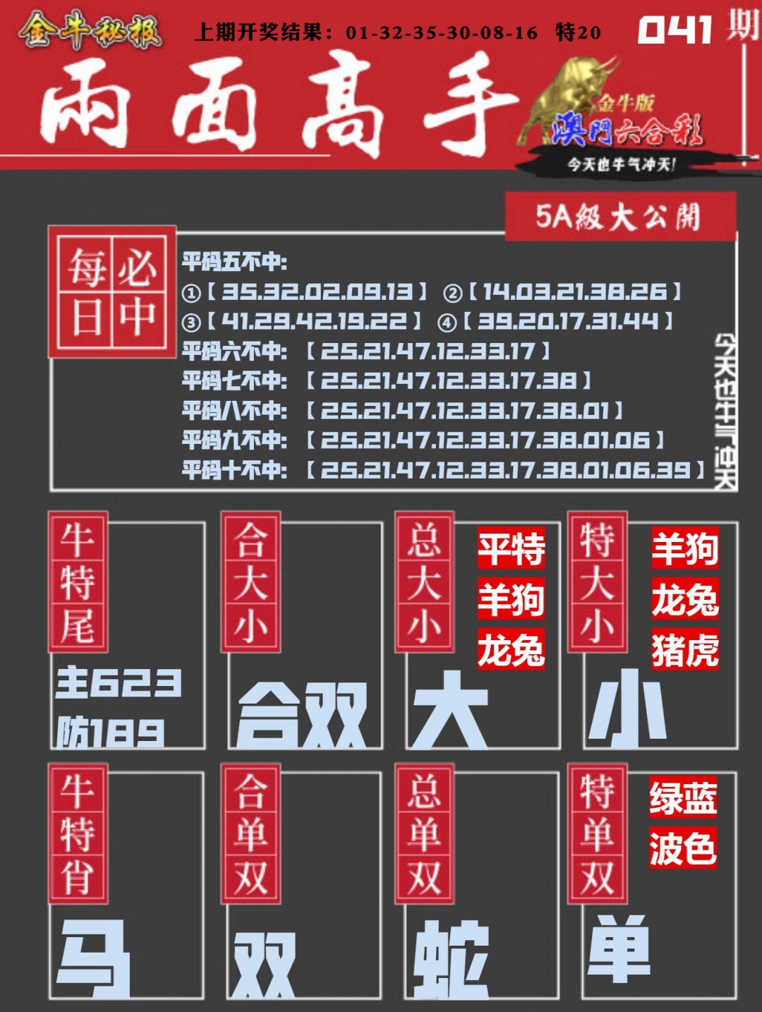 041期金牛两面高手[图]