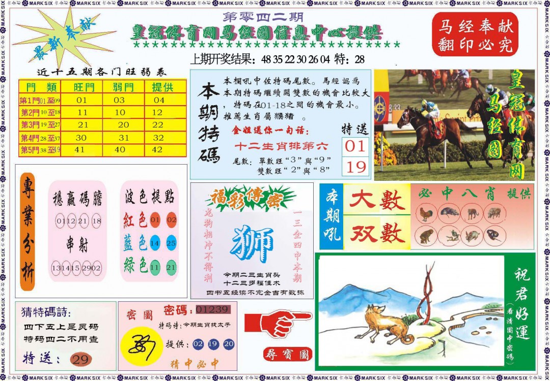 042期体育网马经图[图]