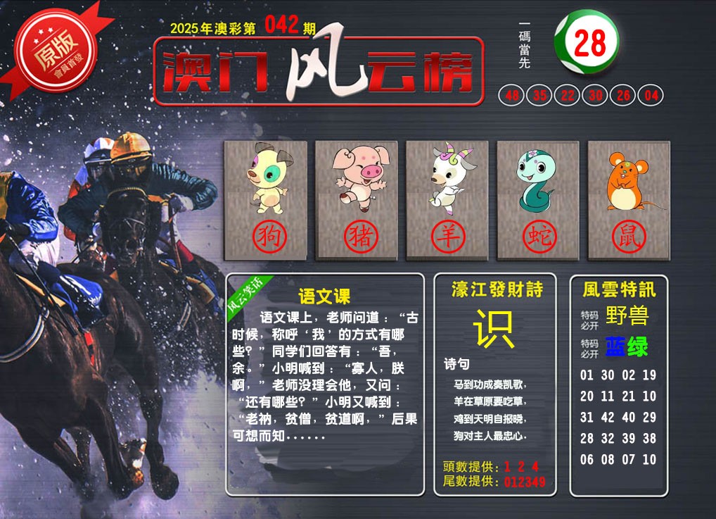 042期澳门风云榜[图]