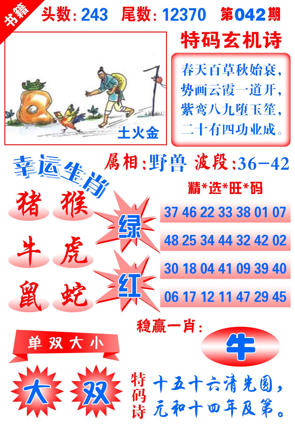 042期澳门铜宝典[图]