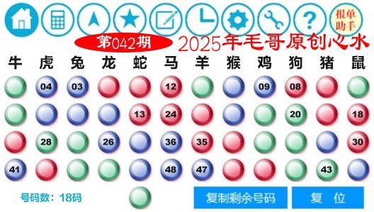 042期毛哥心水[图]