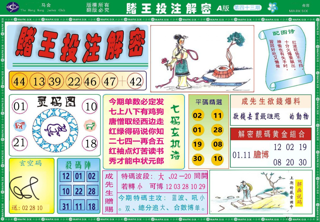 043期赌王投注解密[图]