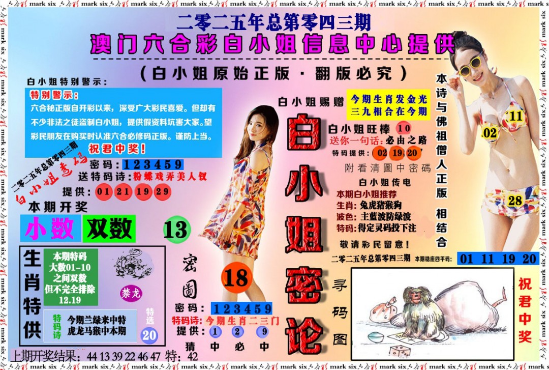 043期白小姐密论[图]