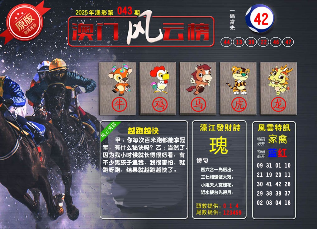 043期澳门风云榜[图]