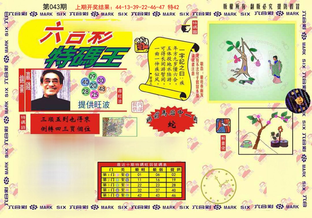 043期心水特码(信封)[图]