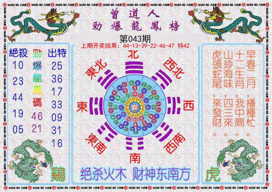 043期曾道人劲爆龙凤榜[图]