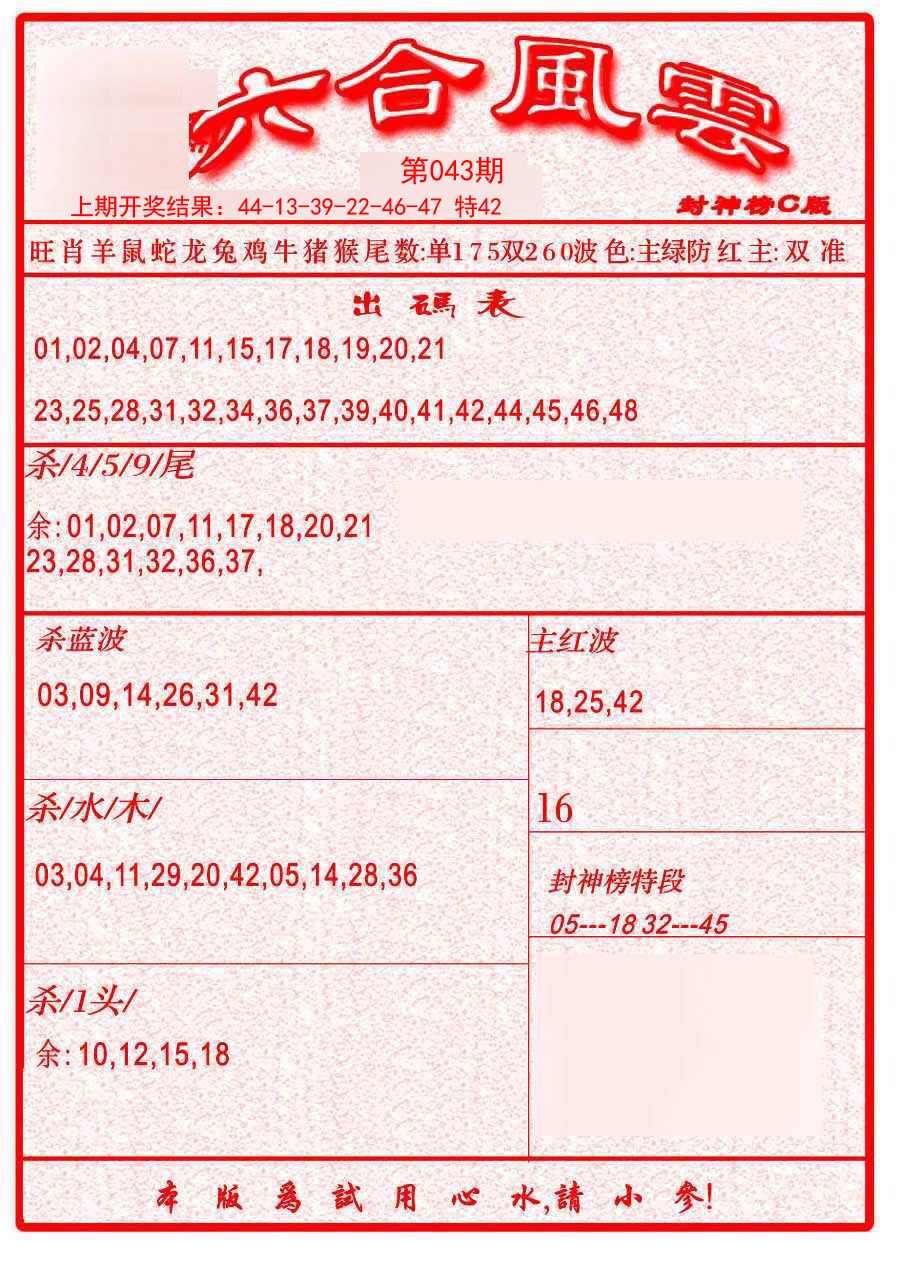 043期六合风云B[图]